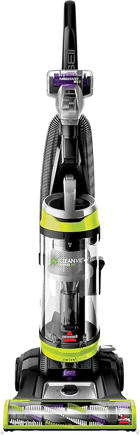 Bissell CleanView Swivel Pet Upright Vacuum Triple Action Brush Roll Large Capacity Dirt Tank Scatter-Free Technology 2252
