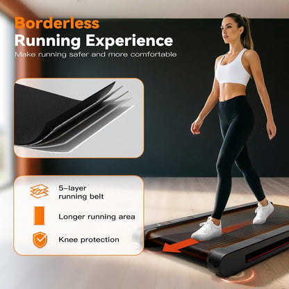 Mahrole 3-in-1 Walking Pad Vibration Plate Portable Under Desk Treadmill 400W