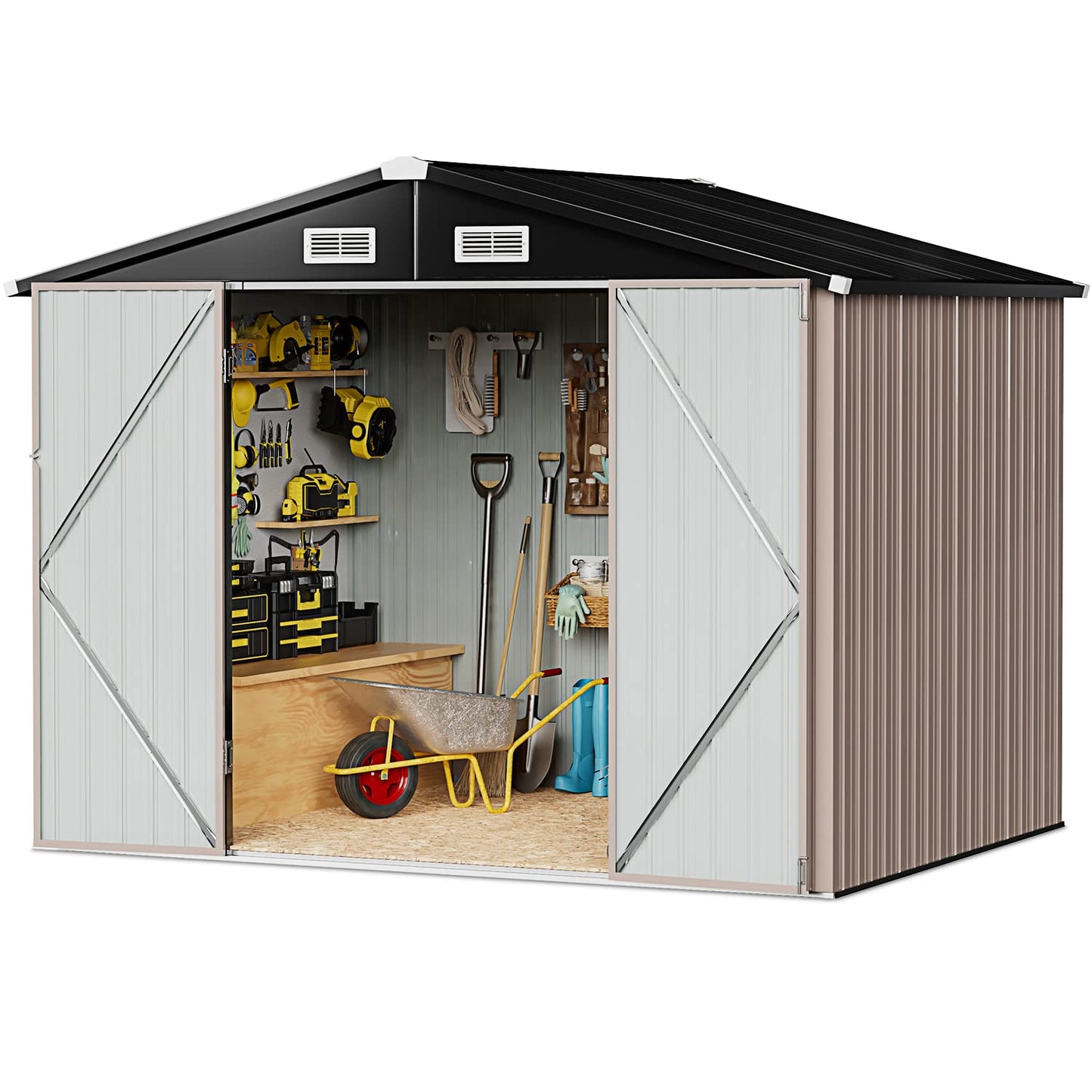 Outdoor Storage Shed, 6.4x4 FT