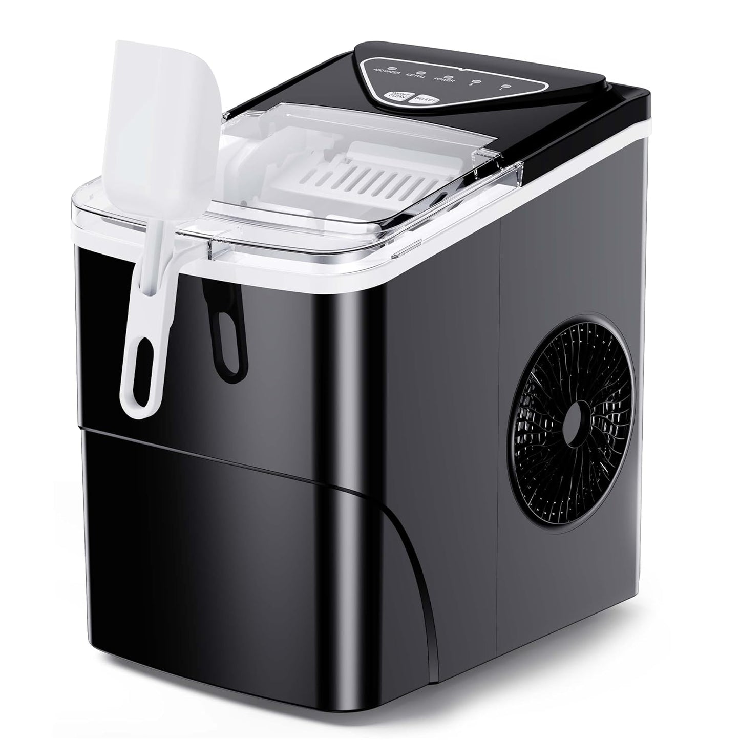 Silonn Nugget Ice Maker Countertop Chewable Pellet Ice Machine Self-Cleaning 36 lbs/Day Portable Black