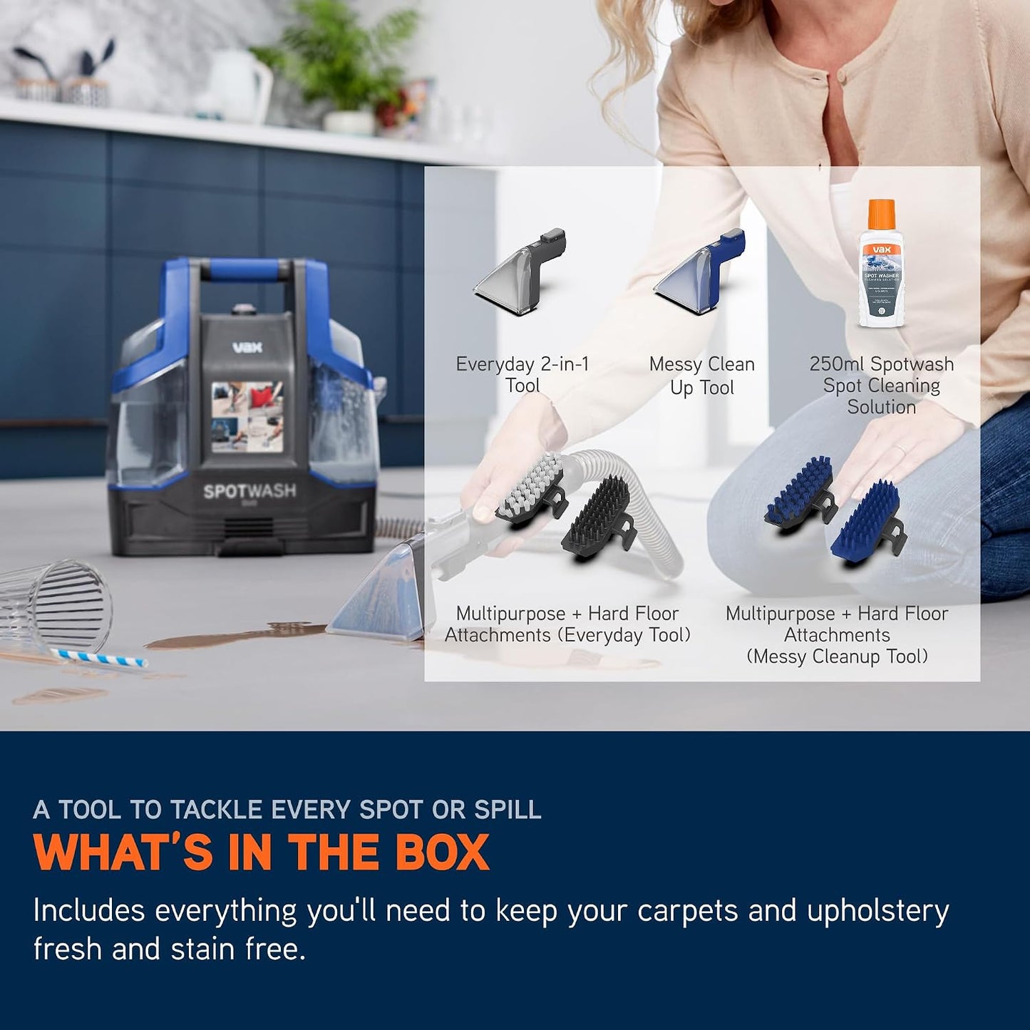 Vax SpotWash Duo Compact Carpet & Upholstery Spot Cleaner CDCW-CSXA