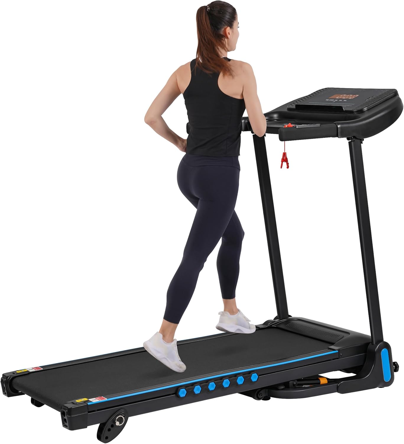 Incline Treadmill with 3.0 HP Motor 350 lb Capacity Auto-Folding Hydraulic System Black