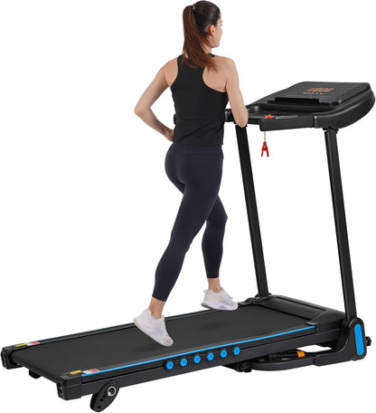 Incline Treadmill with 3.0 HP Motor 350 lb Capacity Auto-Folding Hydraulic System Black