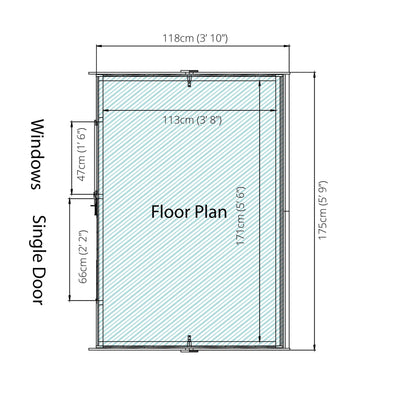 6 x 4 Ft Overlap Reverse Apex Shed
