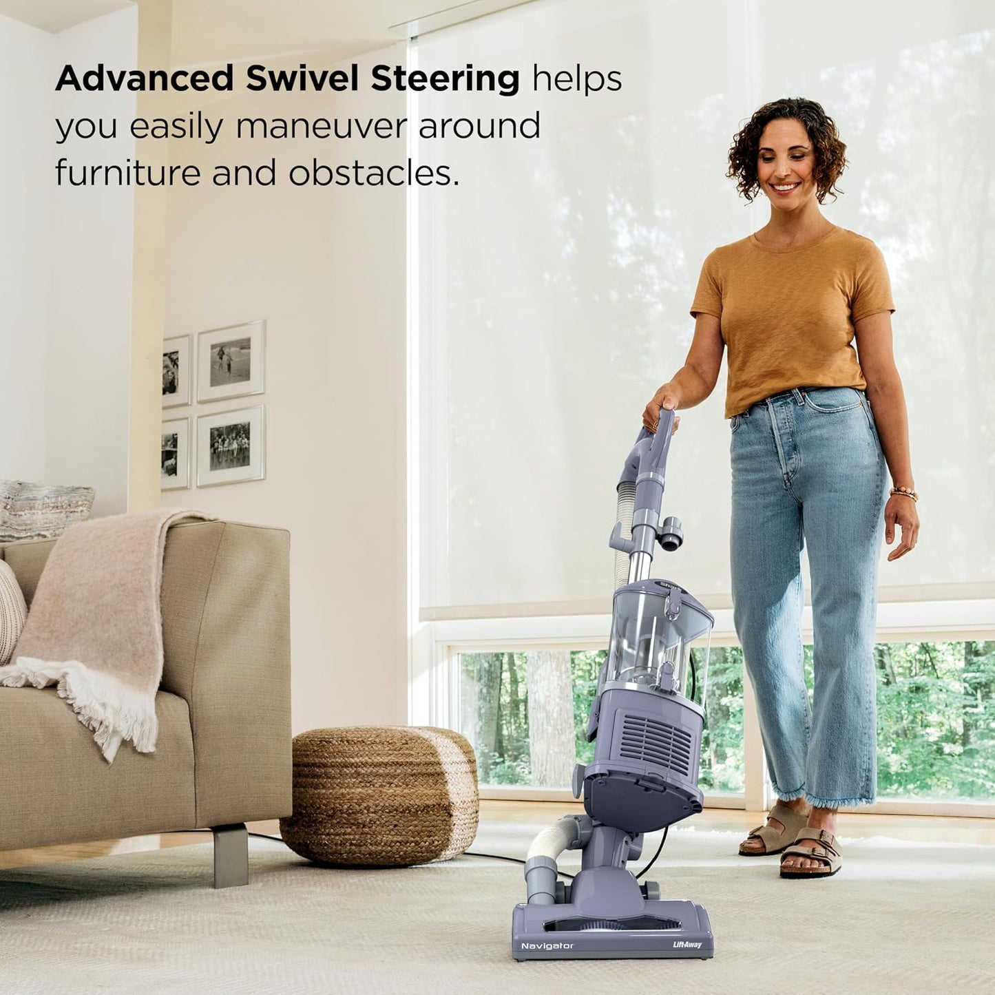 Shark Navigator Lift-Away Upright Vacuum HEPA Pet Hair Swivel Steering 1.1 qt Corded 1200W 12.5 lb Lavender NV352