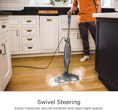 Shark S7201 Steam & Scrub with Steam Blaster Technology All-in-One Hard Floor Steam Mop 3 Steam Modes LED Headlights Black
