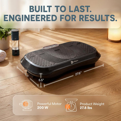 LifePro Waver Vibration Plate Exercise Machine 99 Speeds 10 Presets Resistance Bands Non-Slip 330 lb Capacity