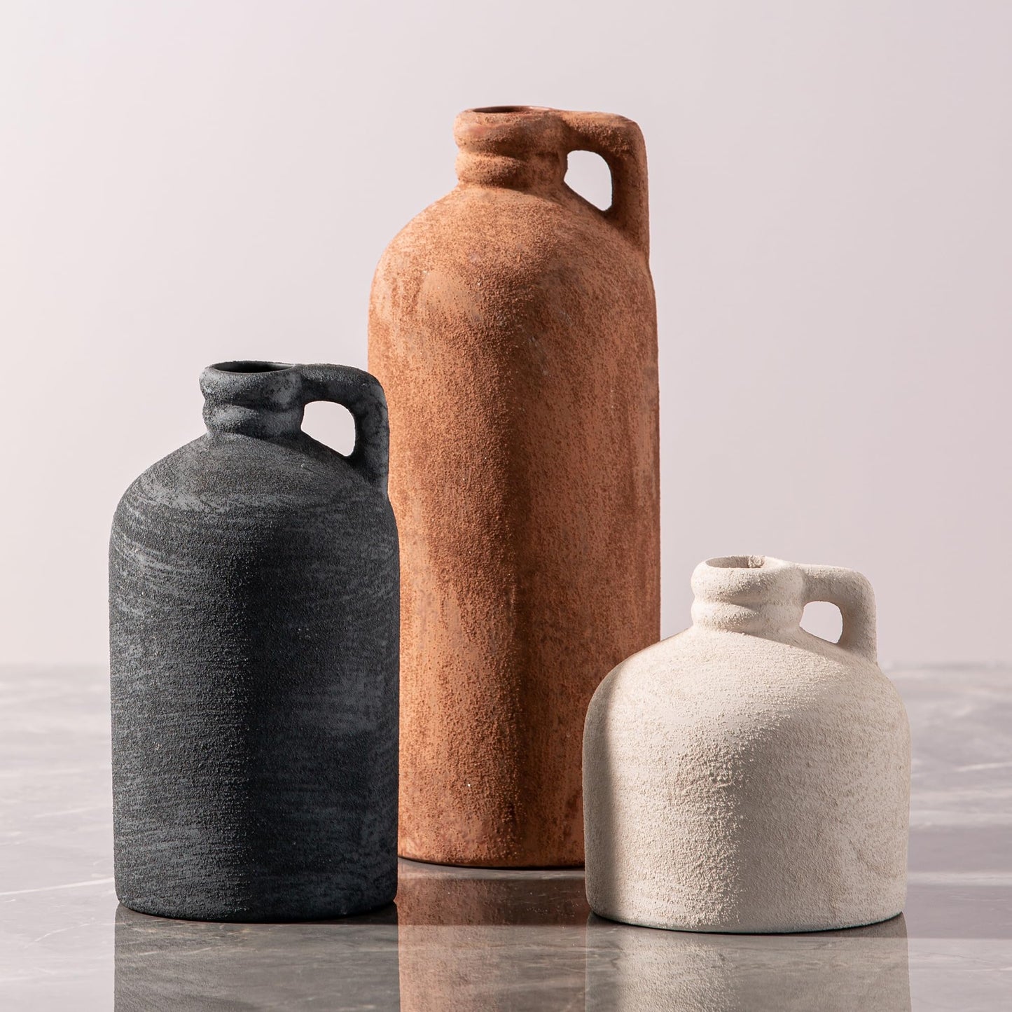 Ceramic Vase Set of 3 – Modern Rustic Farmhouse