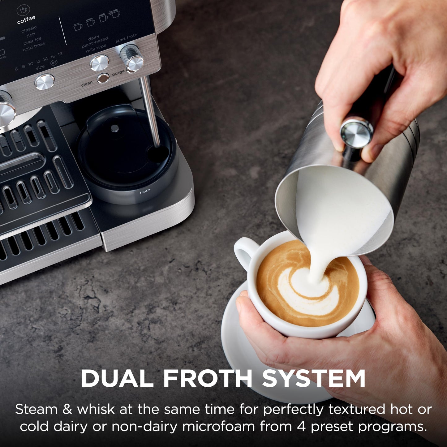 Luxe Café Premier 3-in-1 Espresso Machine, Drip Coffee
