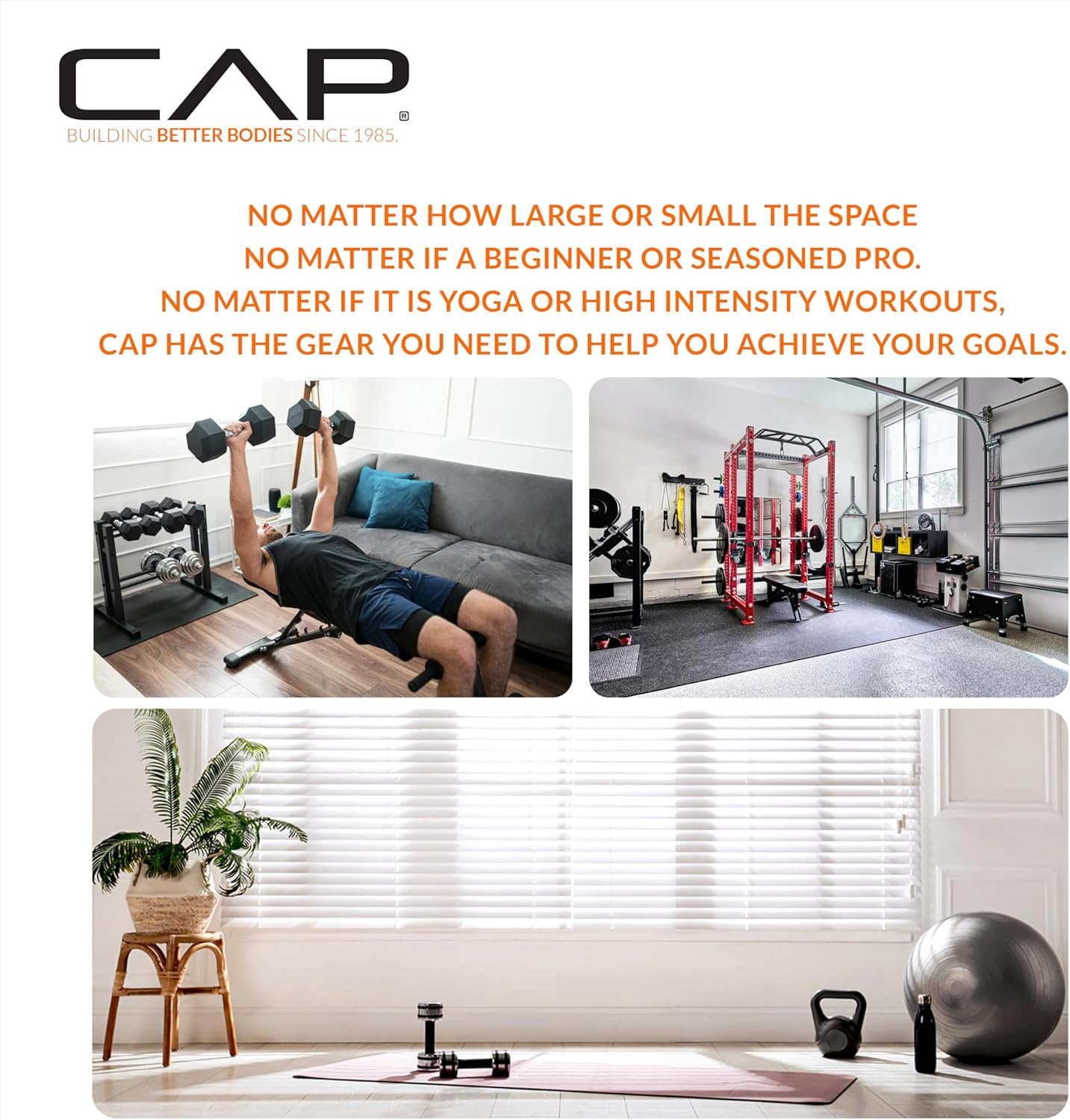 CAP Barbell Neoprene Dumbbell Pair 5 lb Black