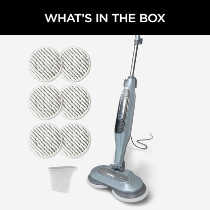 Shark Steam & Scrub All-in-One Scrubbing and Sanitizing Steam Mop 2 Steam Modes 1120W 22 ft Cord 7.7 lb Pure Water Blue S7000AMZ