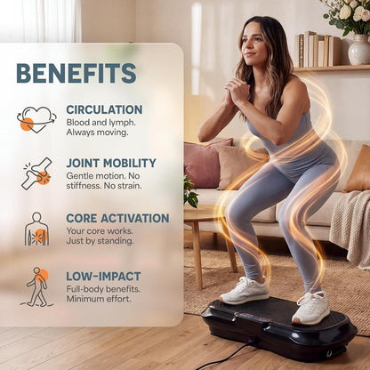 LifePro Waver Vibration Plate Exercise Machine 99 Speeds 10 Presets Resistance Bands Non-Slip 330 lb Capacity
