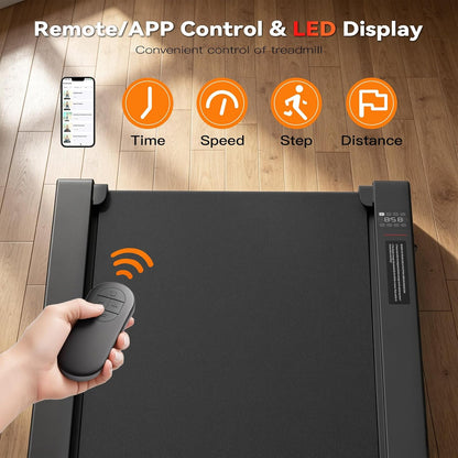 Mahrole 3-in-1 Walking Pad Vibration Plate Portable Under Desk Treadmill 400W