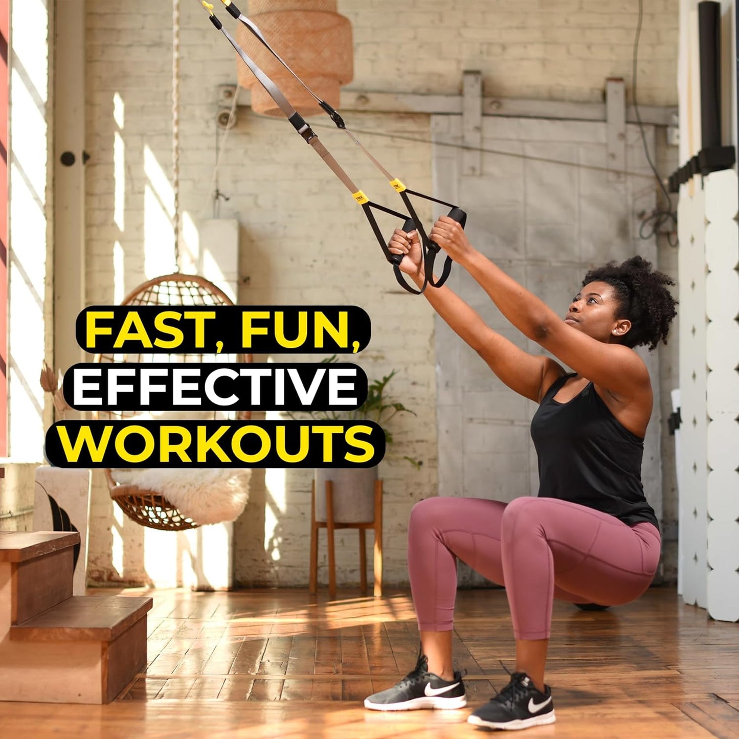 TRX GO Suspension Trainer Portable Bodyweight Home Gym Full Body Strength Training Equipment Grey