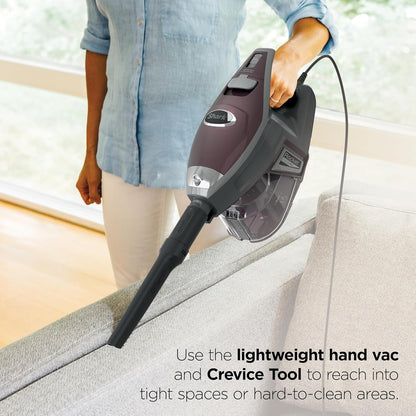 Shark Rocket Pet Plus Corded Stick Vacuum XL Dust Cup Handheld Conversion LED Headlights 8.6 lb Bordeaux/Silver HV322