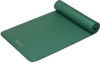 Gaiam Thick Yoga Mat Extra Cushioned NBR Foam Non-Slip Exercise Fitness Mat with Carrying Strap 72 x 24 Inch