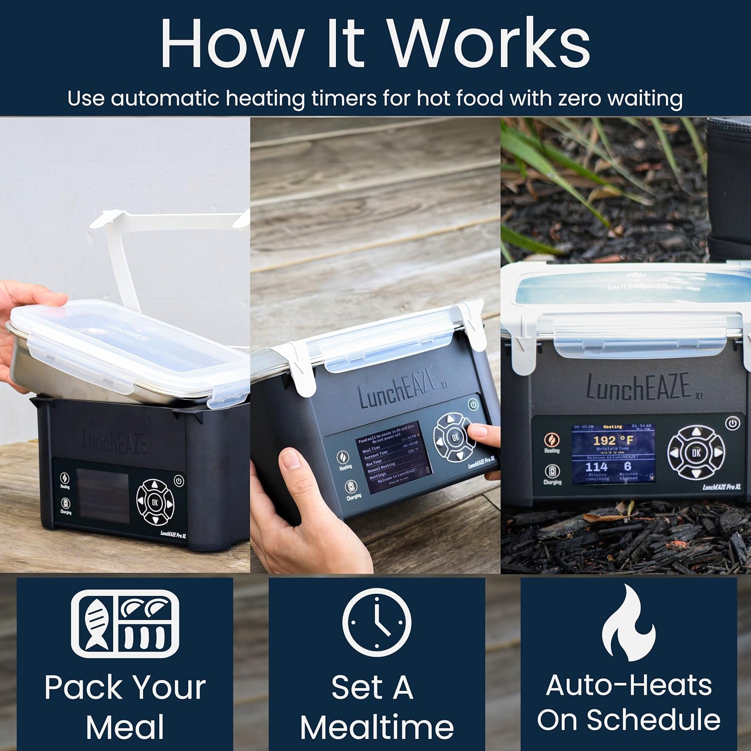 LunchEAZE XL Cordless Heated Electric Lunch Box