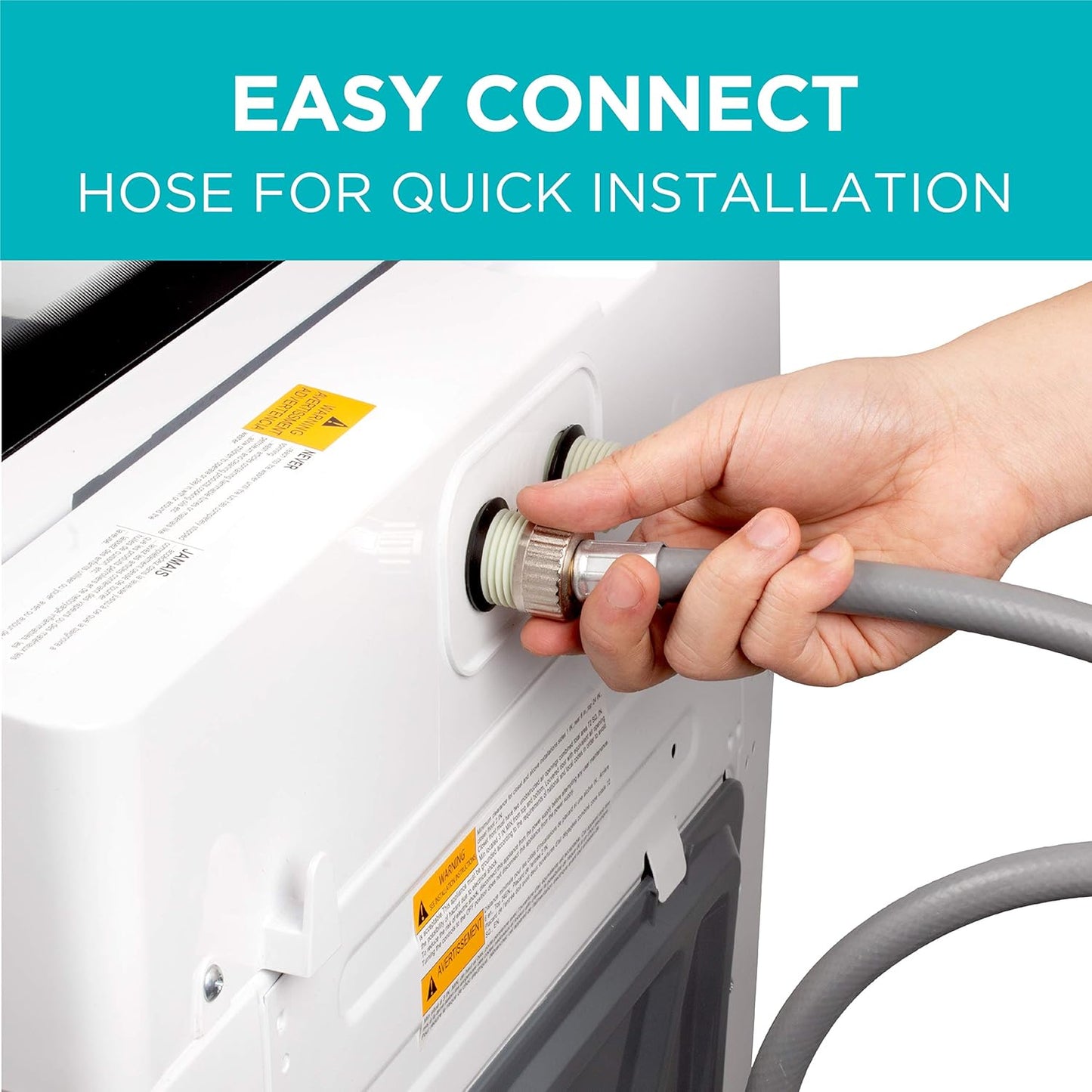 BLACK+DECKER Portable Washer 1.7 Cu. Ft. 11 lb Capacity 6 Cycles Stainless Steel Tub White BPWM16W