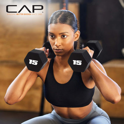 CAP Barbell Neoprene Dumbbell Pair 5 lb Black