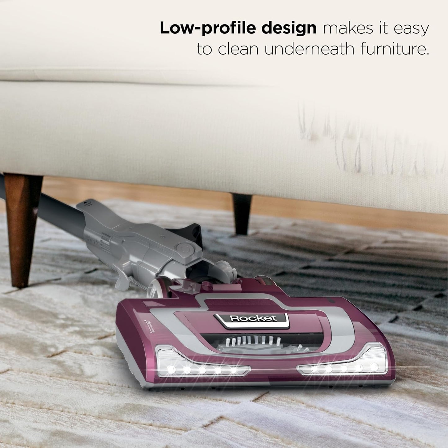 Shark Rocket Pet Plus Corded Stick Vacuum XL Dust Cup Handheld Conversion LED Headlights 8.6 lb Bordeaux/Silver HV322