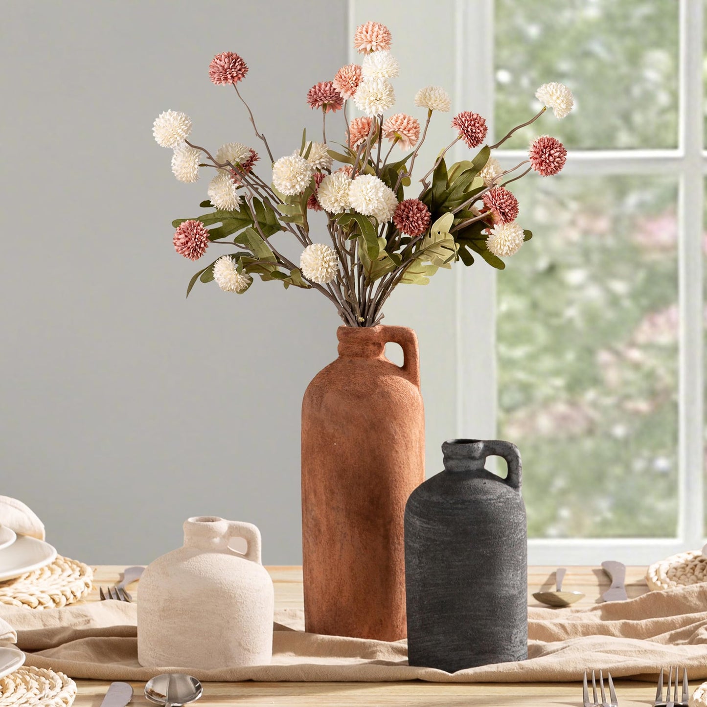 Ceramic Vase Set of 3 – Modern Rustic Farmhouse