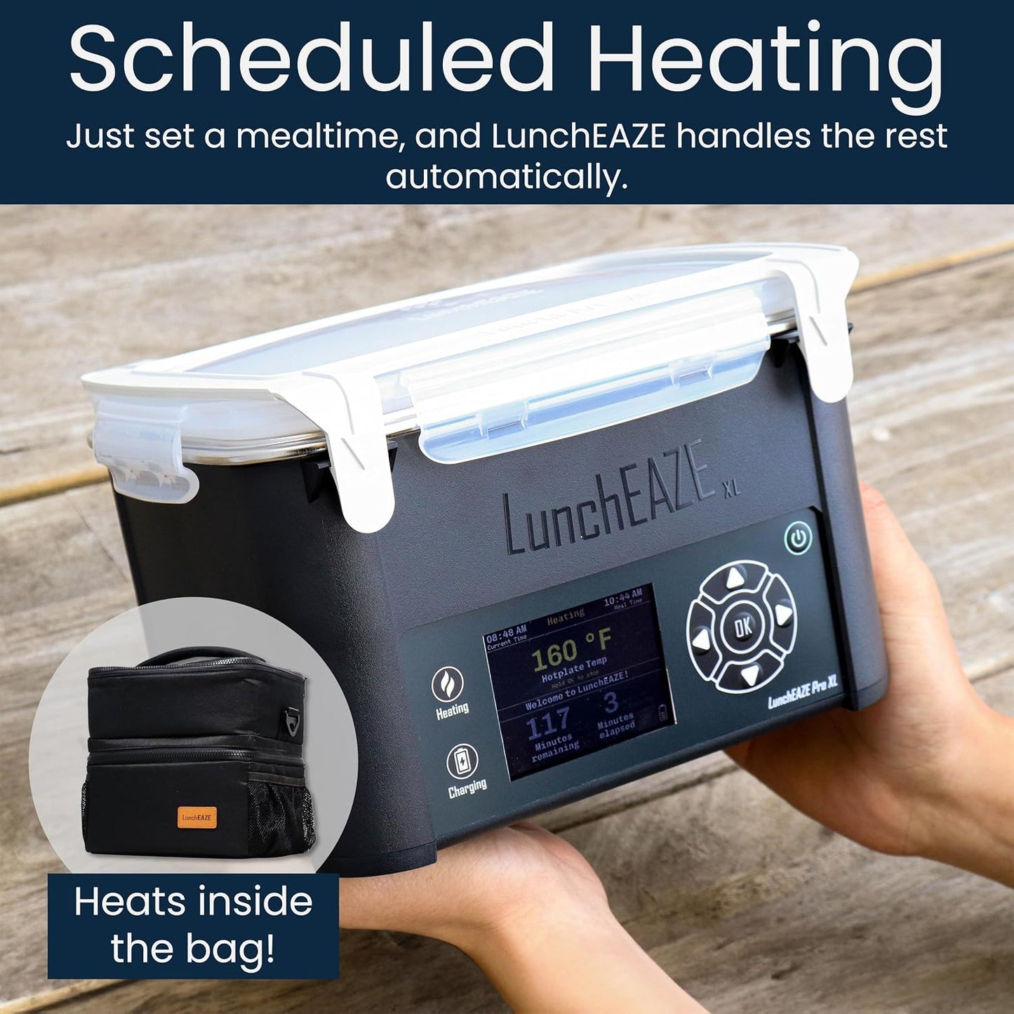LunchEAZE XL Cordless Heated Electric Lunch Box