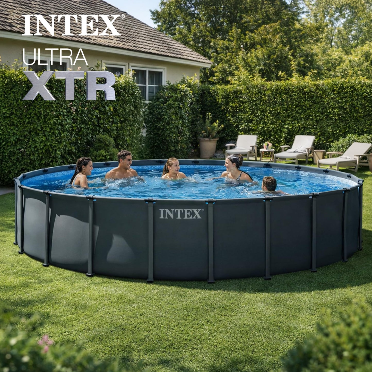 Ultra XTR 22 ft x 48 in Above Ground Pool Set, Round Swimming Pool