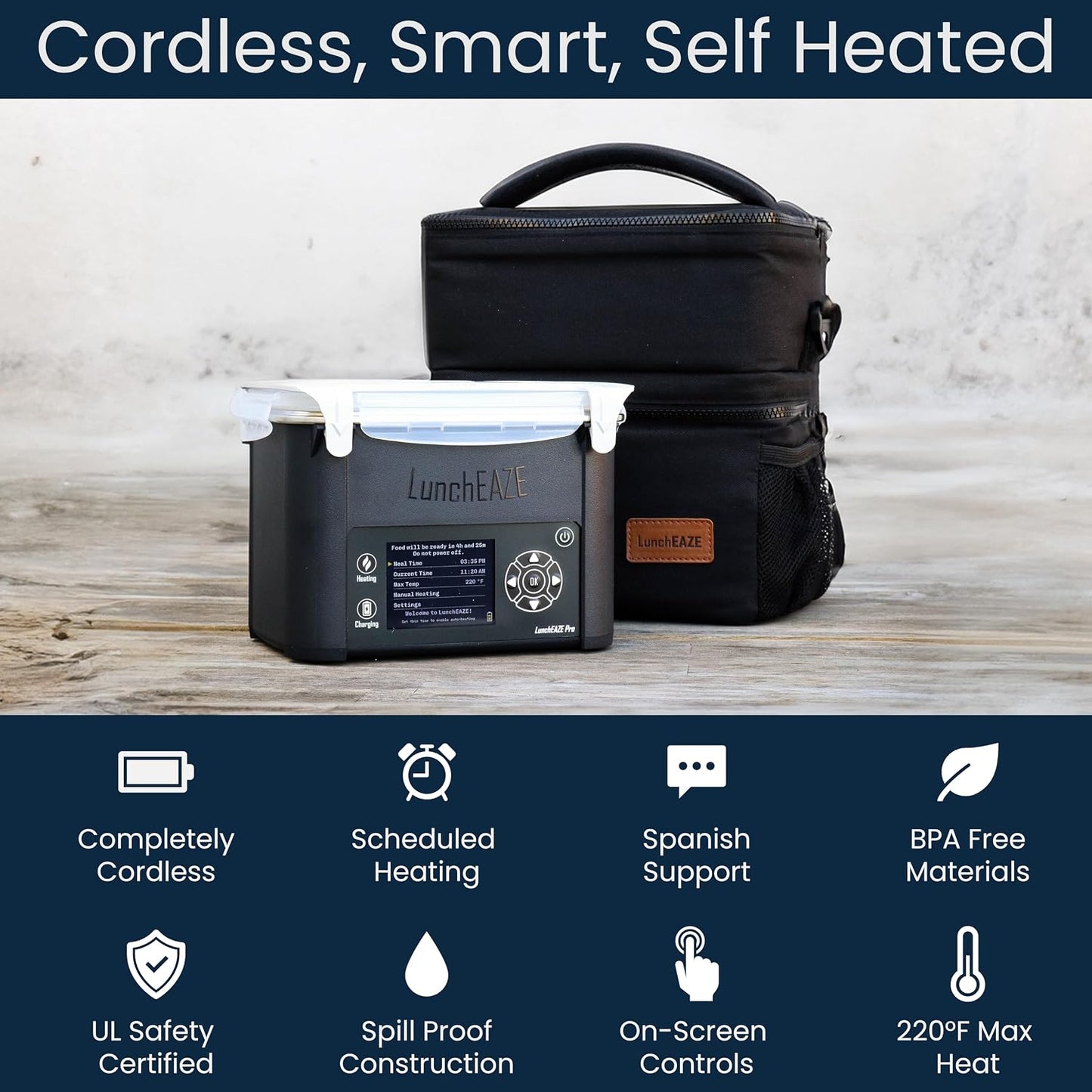 LunchEAZE Pro Cordless Heated Electric Lunch Box