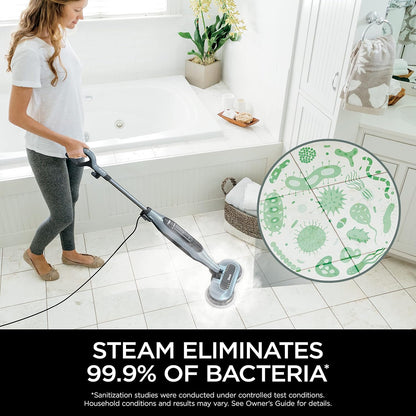 Shark Steam & Scrub All-in-One Scrubbing and Sanitizing Steam Mop 2 Steam Modes 1120W 22 ft Cord 7.7 lb Pure Water Blue S7000AMZ