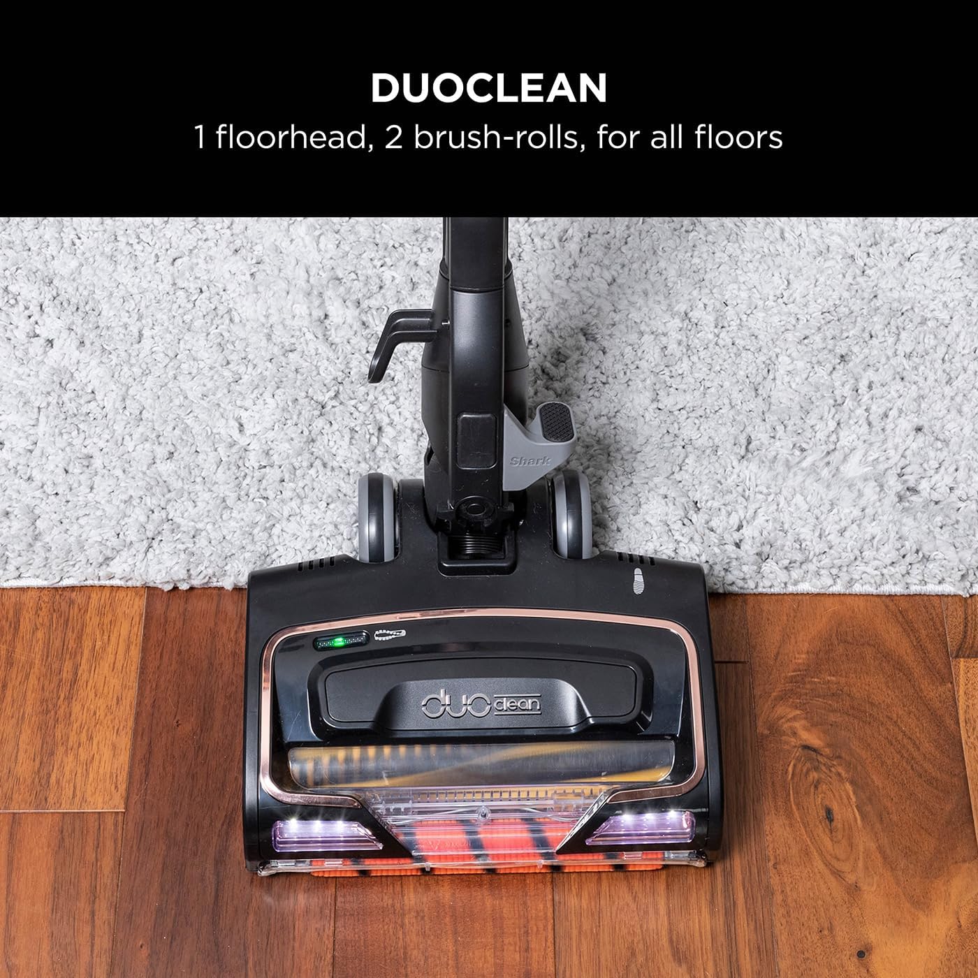 Shark HZ500UKT Corded Stick Vacuum Cleaner Anti Hair Wrap DuoClean Flexology 10m Cord 450W 10.6 lb Rose Gold