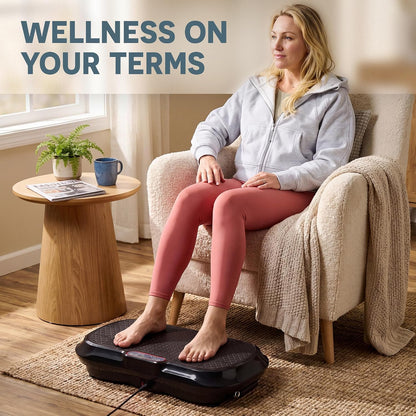LifePro Waver Vibration Plate Exercise Machine 99 Speeds 10 Presets Resistance Bands Non-Slip 330 lb Capacity