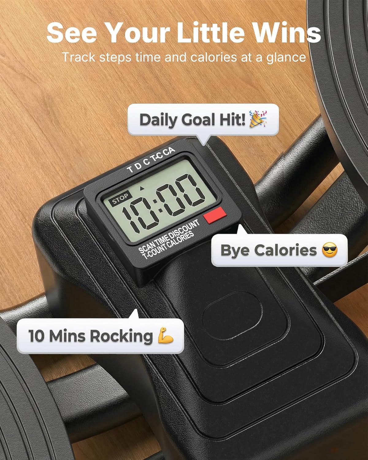 MERACH Rocking Stepper 3D Motion Balance Board with Resistance Bands 330 lb Capacity
