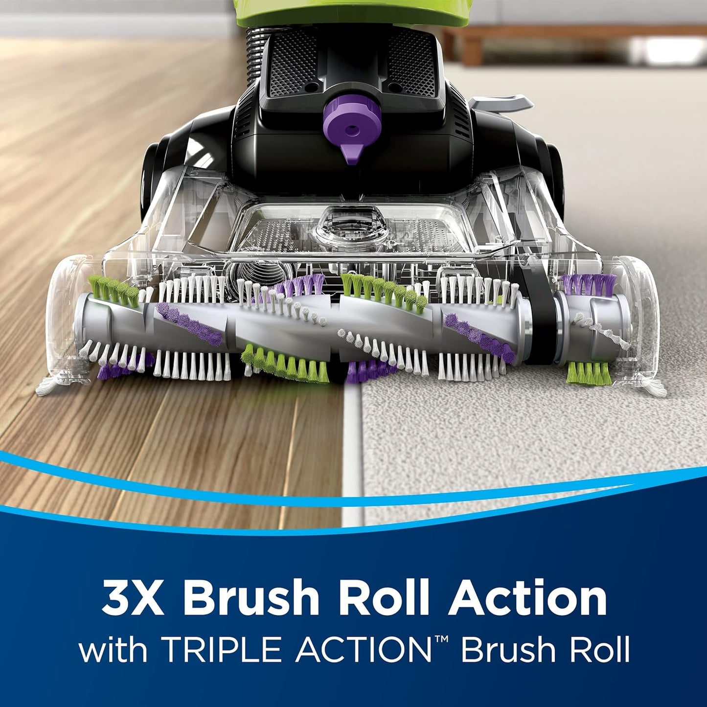 Bissell CleanView Swivel Pet Upright Vacuum Triple Action Brush Roll Large Capacity Dirt Tank Scatter-Free Technology 2252