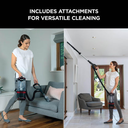 Shark NV602UKT Lift-Away Upright Vacuum Cleaner Anti-Allergen LED Headlights 1.1 L 8m Cord 750W 15.4 lb Red/Black