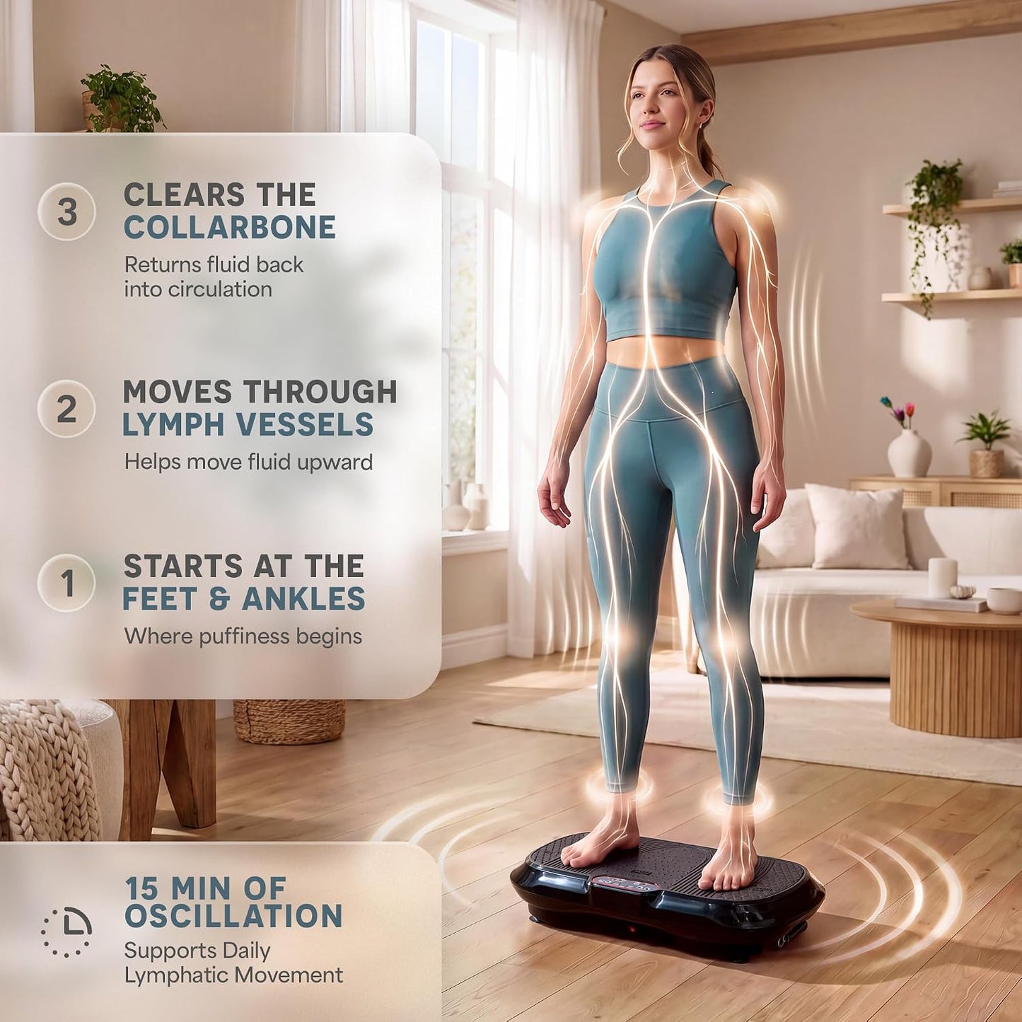LifePro Waver Vibration Plate Exercise Machine 99 Speeds 10 Presets Resistance Bands Non-Slip 330 lb Capacity