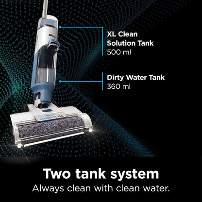 Shark HydroVac Cordless Pro XL 3-in-1 Vacuum Mop Self-Cleaning System Antimicrobial Brushroll Multi-Surface Hardwood Tile Area Rugs Blue WD201