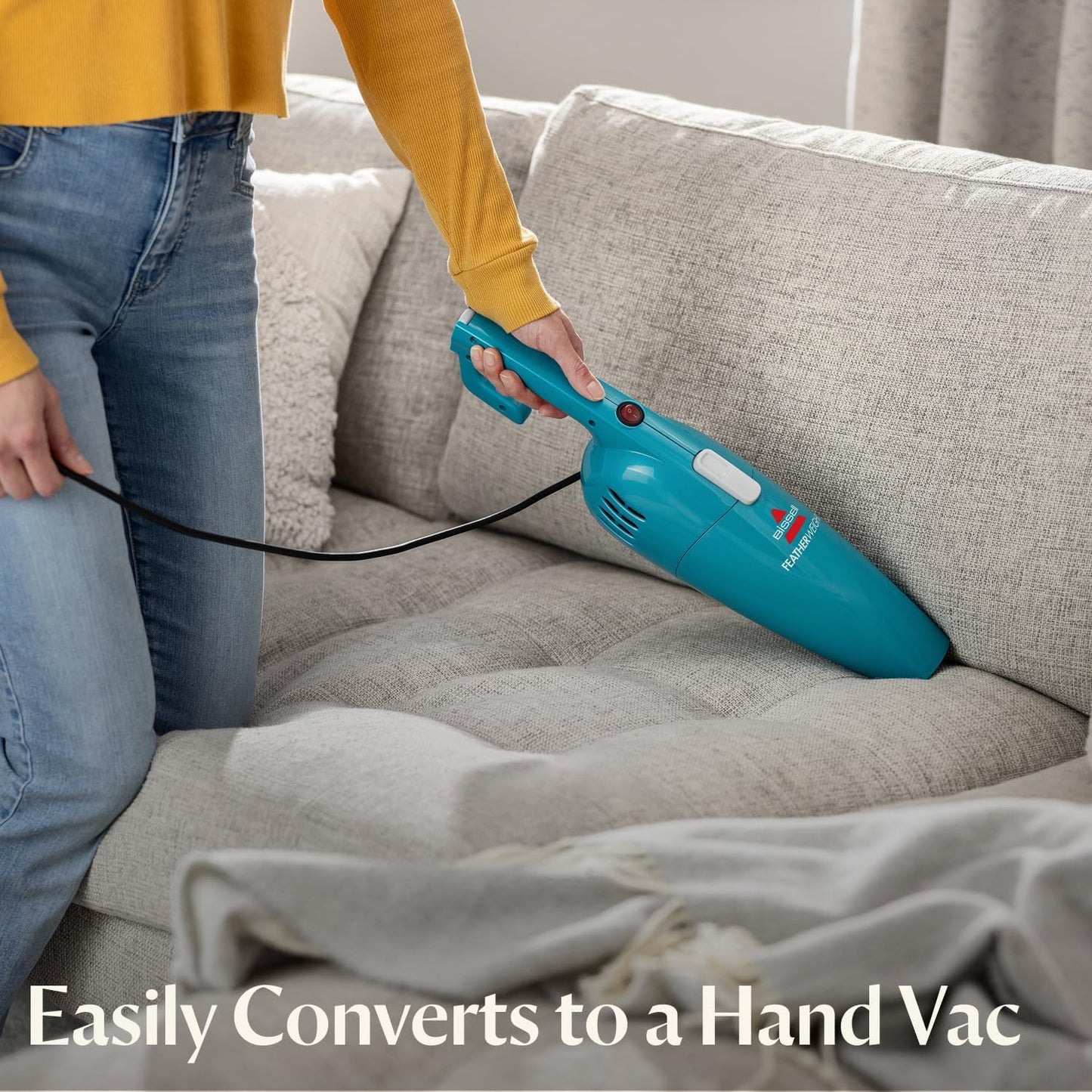 Bissell Featherweight Stick Lightweight Bagless Vacuum and Electric Broom with Crevice Tool 0.67 L Dirt Cup 15 ft Cord 2.6 lb 2033