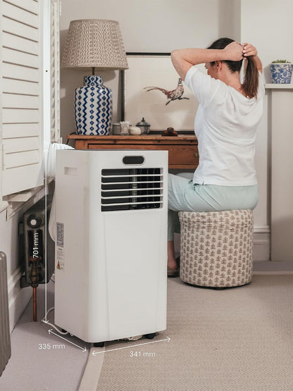9000 BTU Portable Air Conditioner Wi-Fi Enabled App Control Low Energy Quiet 51-55 dB Free Window Kit White MC9000CHRPRO
