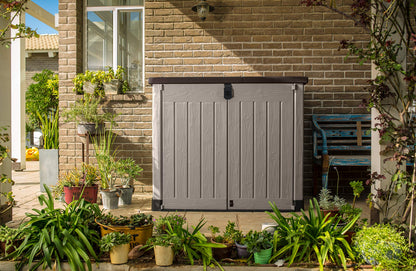Store It Out Midi Outdoor Plastic Garden Storage Shed - Beige/Brown