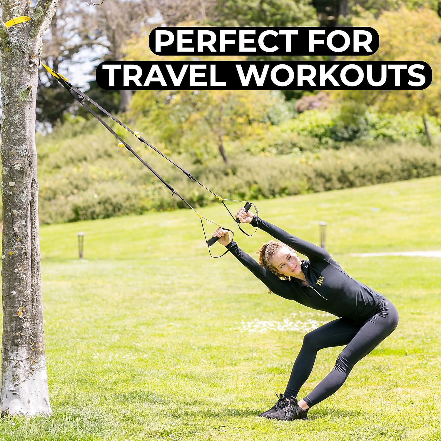 TRX GO Suspension Trainer Portable Bodyweight Home Gym Full Body Strength Training Equipment Grey