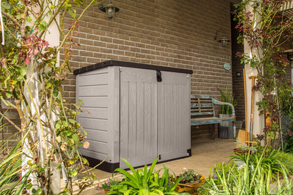 Store It Out Midi Outdoor Plastic Garden Storage Shed - Beige/Brown