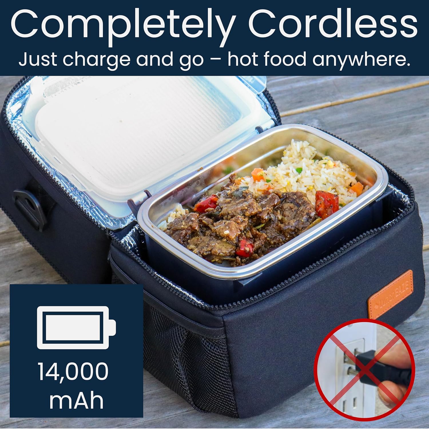 LunchEAZE XL Cordless Heated Electric Lunch Box