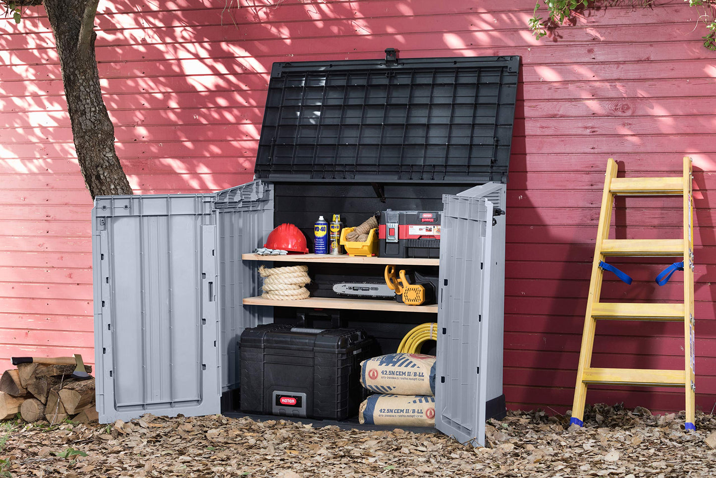 Grey Resin Store It Out Midi Outdoor Garden Storage Shed