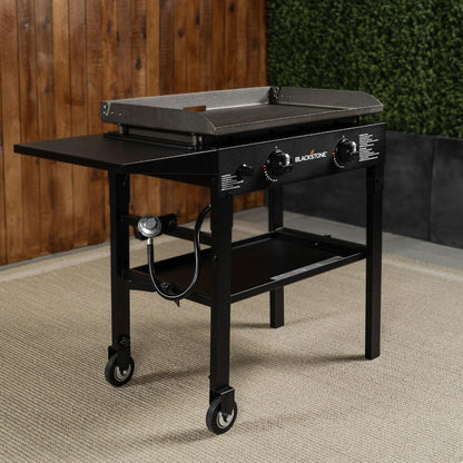 Flat Top Gas Grill Griddle 2 Burner Propane Fuelled Rear Grease Management System