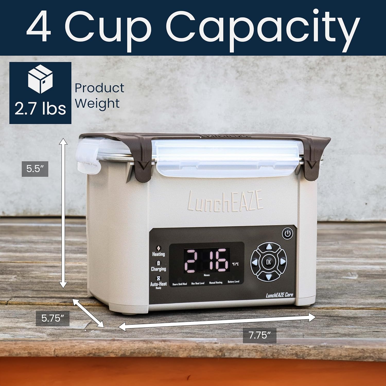 LunchEAZE Core Gen 2 Cordless Heated Electric Lunch Box