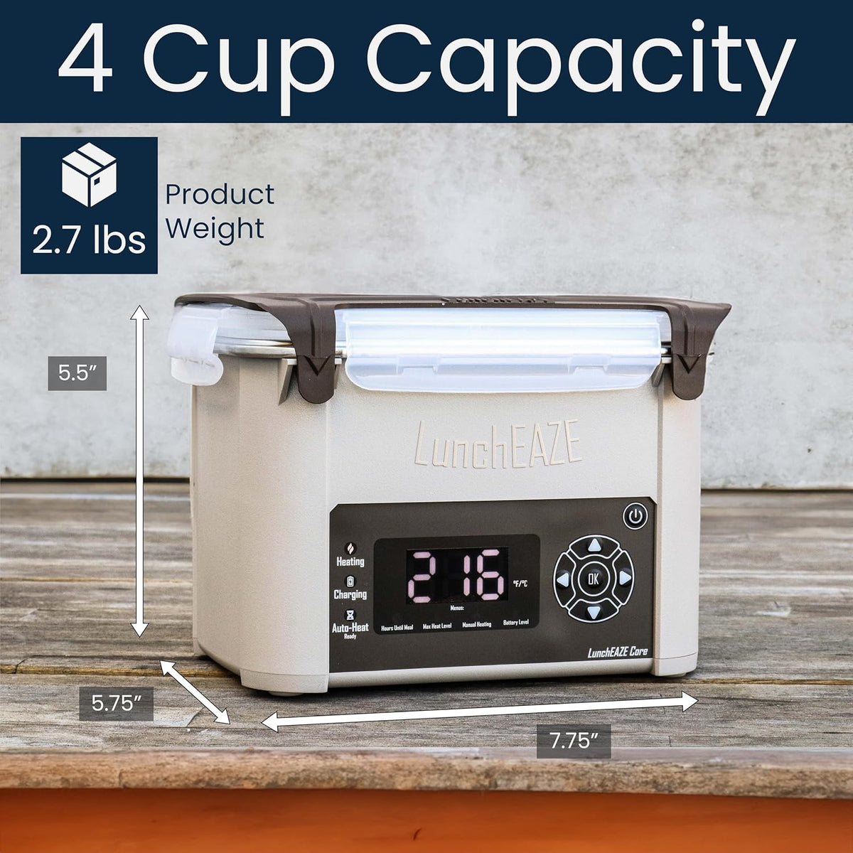 LunchEAZE Core Gen 2 Cordless Heated Electric Lunch Box