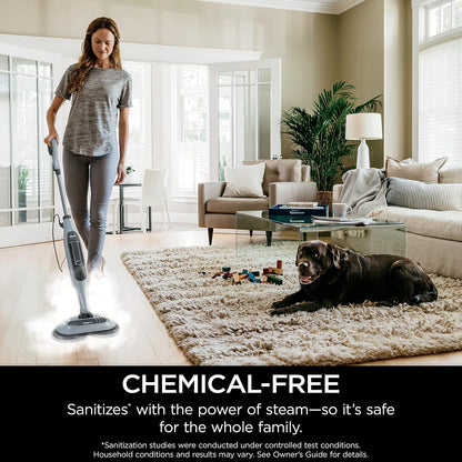Shark Steam & Scrub All-in-One Scrubbing and Sanitizing Steam Mop 2 Steam Modes 1120W 22 ft Cord 7.7 lb Pure Water Blue S7000AMZ