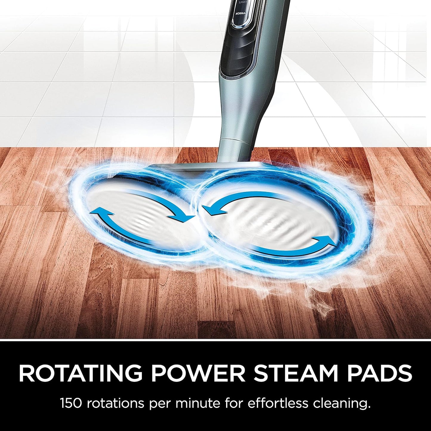 Shark Steam & Scrub All-in-One Scrubbing and Sanitizing Steam Mop 2 Steam Modes 1120W 22 ft Cord 7.7 lb Pure Water Blue S7000AMZ