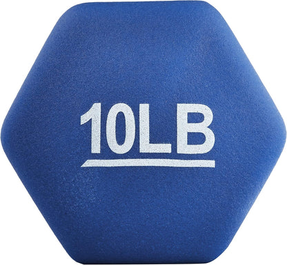 Amazon Basics Neoprene Dumbbell Pair 10 lb Navy Blue