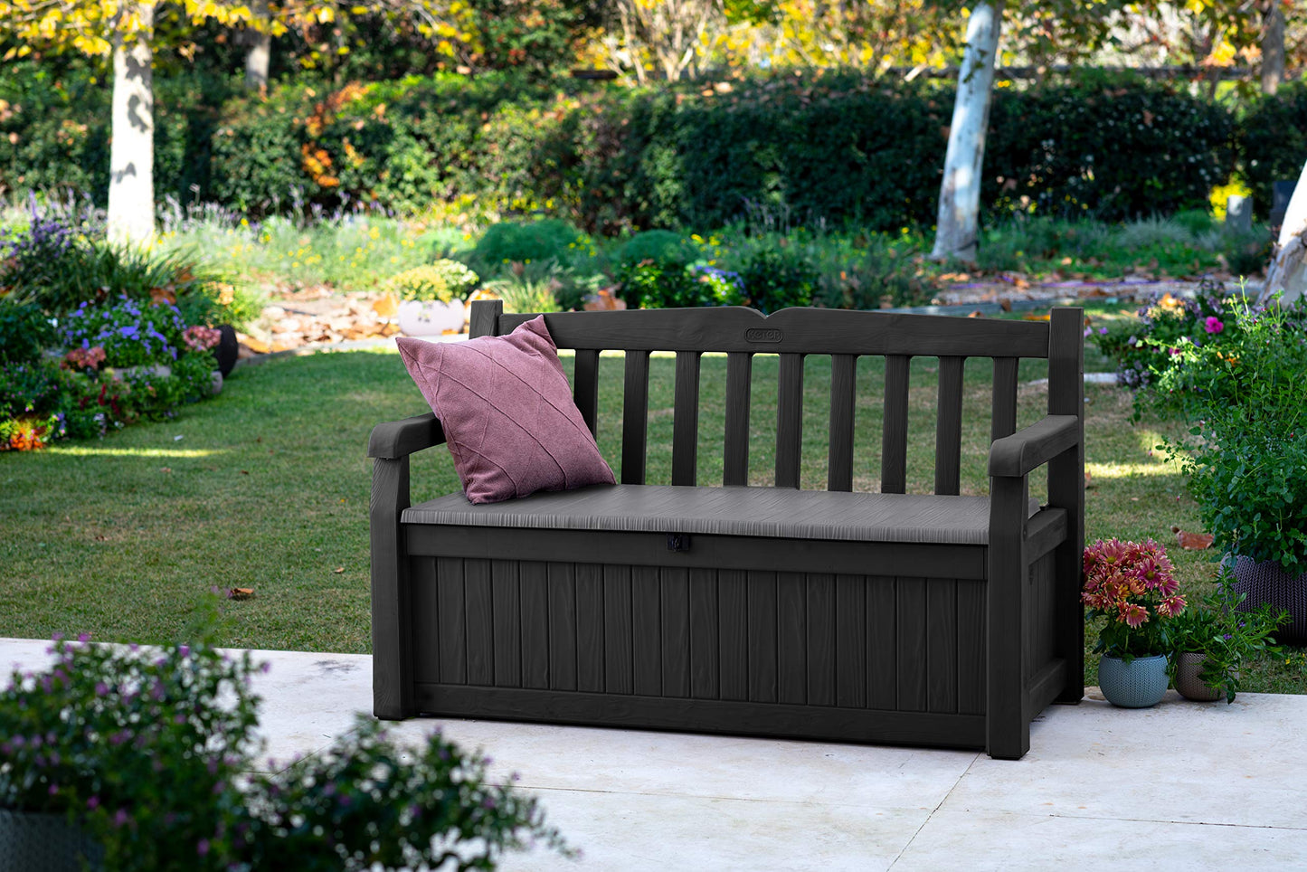 Eden Bench 265L Outdoor 60% recycled Garden Furniture Storage Box